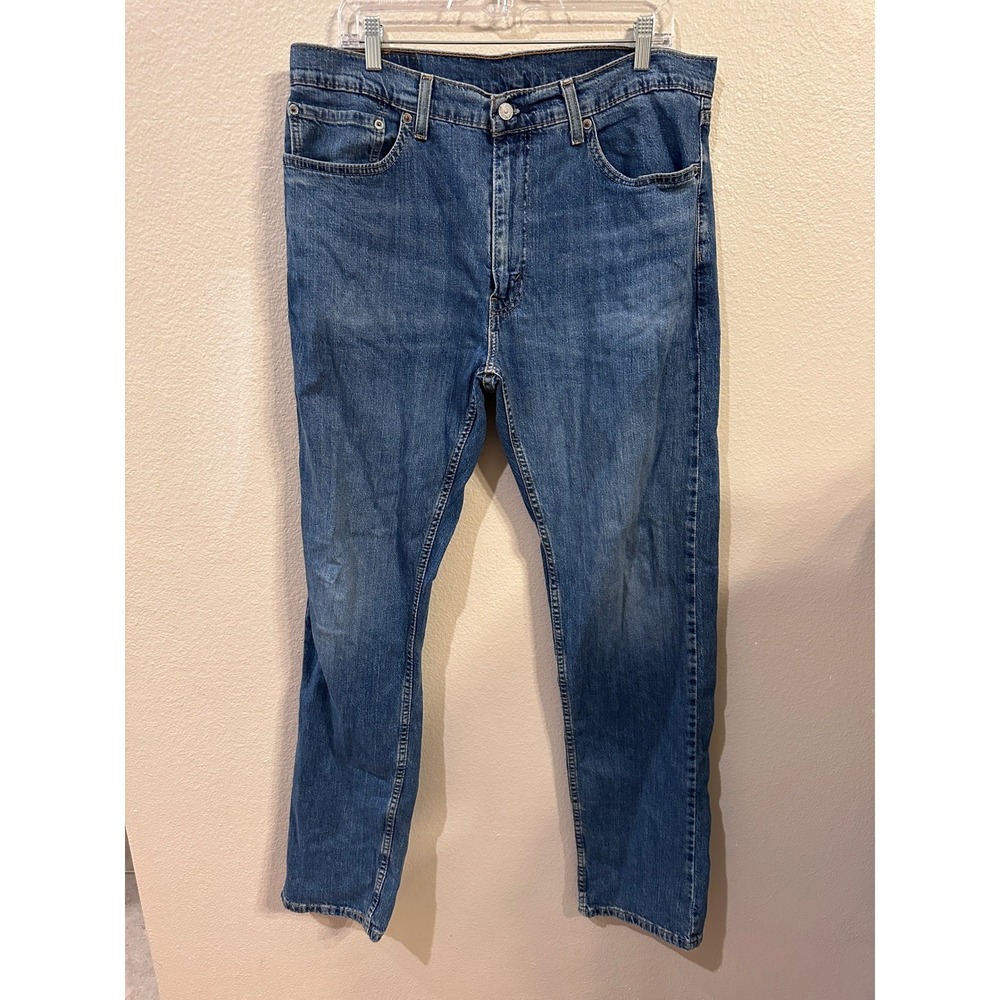 Levi's 505 Regular Fit Jeans Mens Size 36x34 Medium Wash Denim Blue